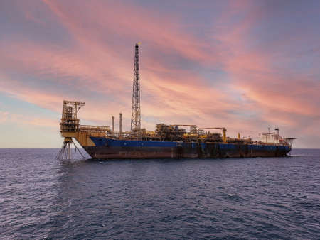 Floating production storage and offloading FPSO vesselの写真素材