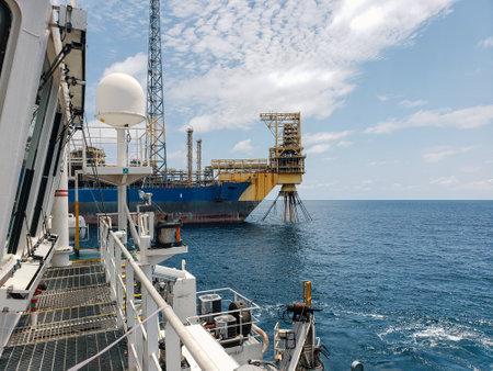 Floating production storage and offloading FPSO vessel, oil and gas indutryの写真素材