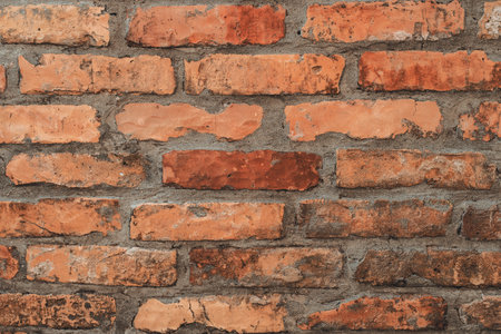 Old brick wall texture background for interior exterior decoration and industrial construction...