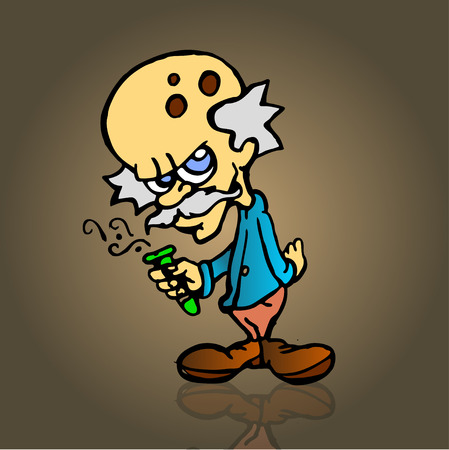 doctor with vaccine in vitro. vector illustration EPS10のイラスト素材