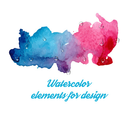 Abstract watercolor splash. Watercolor drop. Vector illustrationのイラスト素材
