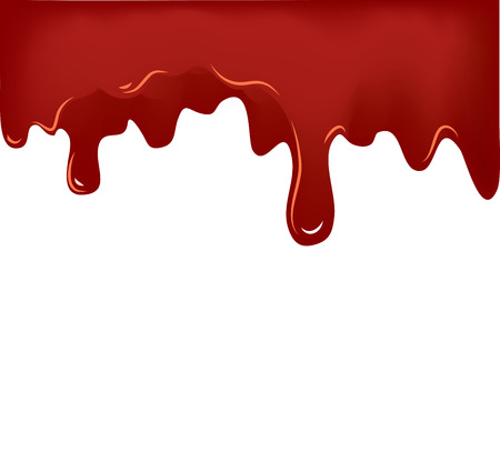 Illustration of Flowing Blood on white background . vectorのイラスト素材