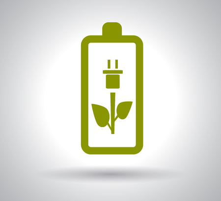 Battery Power Efficiency on white background . vector eps10のイラスト素材