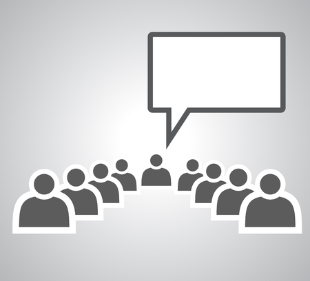 Motivation Lecture on white background . vector eps10のイラスト素材