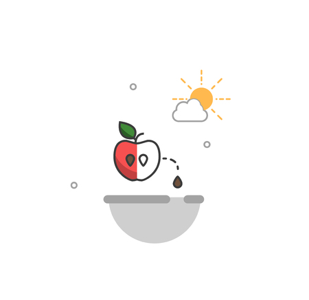 Timeline infographic of planting tree process, business concept flat designの写真素材