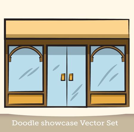 Doodle showcase vector setのイラスト素材