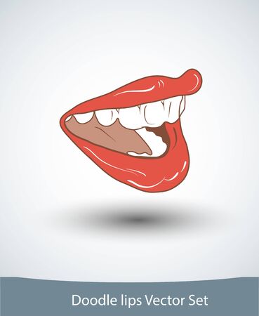 Woman biting her lipsのイラスト素材