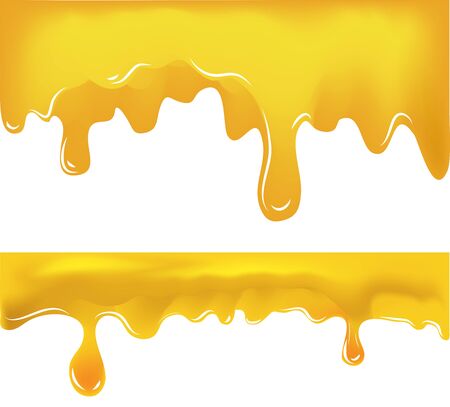 honey drips patterns on white background. Vector illustration EPS10のイラスト素材