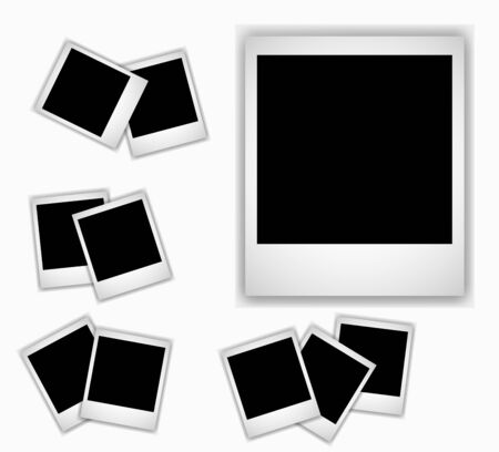 Retro photo frame isolated on white background. Vector illustration EPS10のイラスト素材