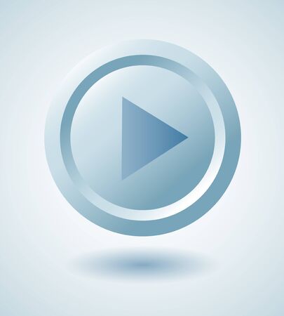 White plastic navigation vector button with blue backlightのイラスト素材