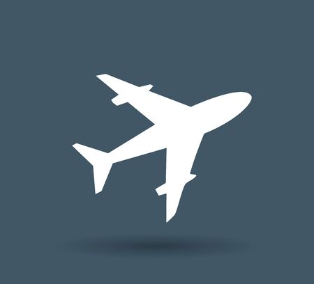 Plane icon on white background .のイラスト素材