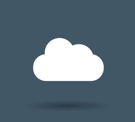 cloud and cloud storage icon on white background .のイラスト素材
