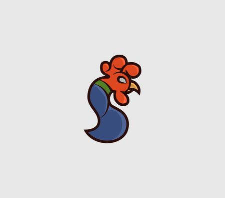 Rooster, cock, chicken vector illustration.のイラスト素材