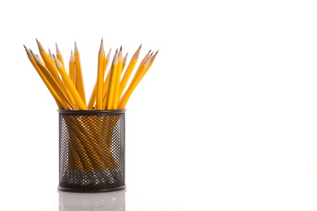 office concept with different pencilsの写真素材