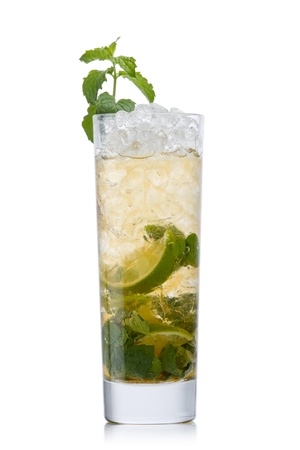 Mojito cocktail isolation on a whiteの写真素材
