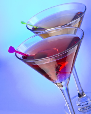 cocktails with oliveの写真素材
