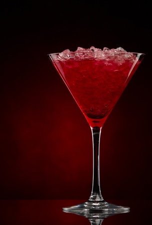 Cosmopolitan cocktail drink  on a red gradientの写真素材