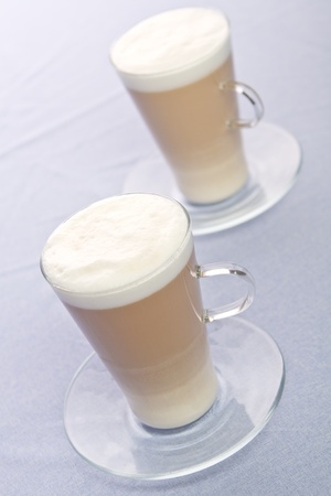 Two Cups of Latteの写真素材