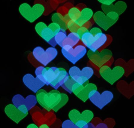 Photo of heart shape bokehの写真素材