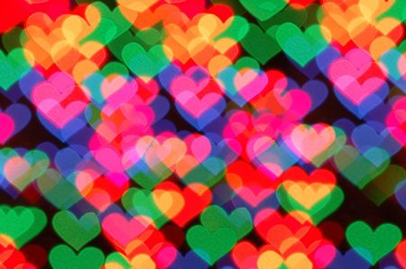 Photo of heart shape bokehの写真素材