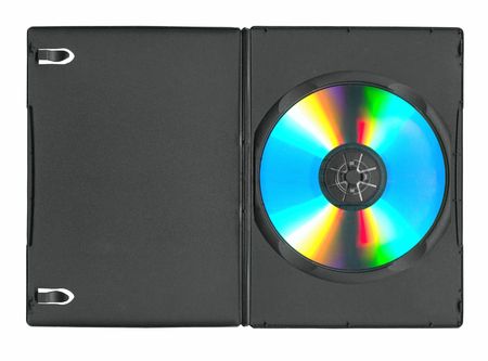 Disk in the case isolated on whiteの写真素材