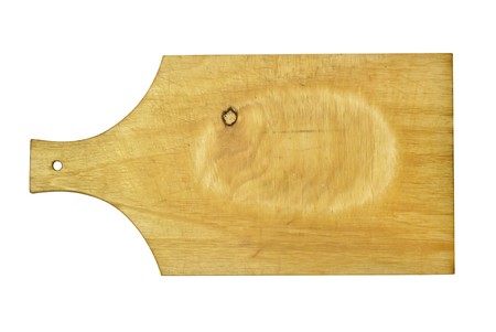 Chopping board isolated over whiteの写真素材