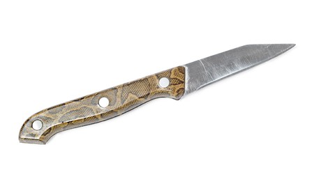 Kitchen knife isolated over whiteの写真素材