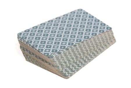 Pack of playing cards isolated on white backgroundのeditorial素材