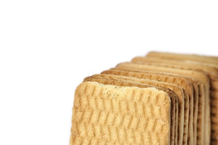 Square cookies isolated over white