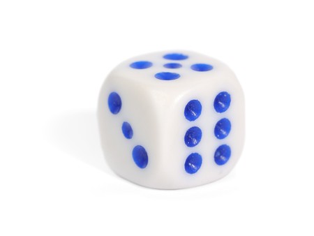 Dice isolated on white backgroundの写真素材