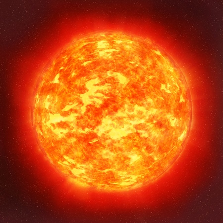Sun in the spaceの写真素材