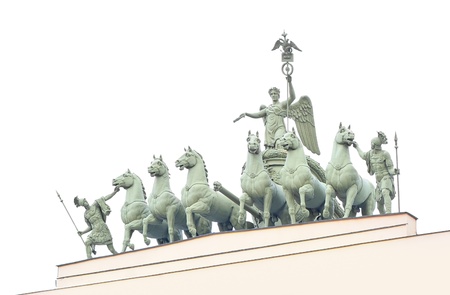 Statues at Palace area in Saint-Petersburgの写真素材