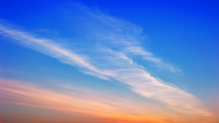 Sky at the beautiful sunsetの写真素材