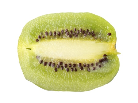 Kiwi slice isolated on the white backgroundの写真素材