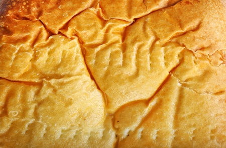 Close up texture of pastry in horizontal composition