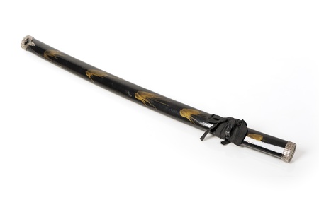 Samurai sword isolated on white backgroundの写真素材