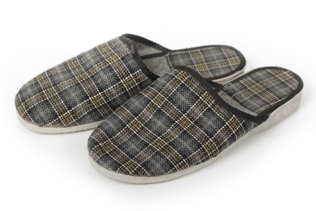 Slippers isolated on white backgroundの写真素材