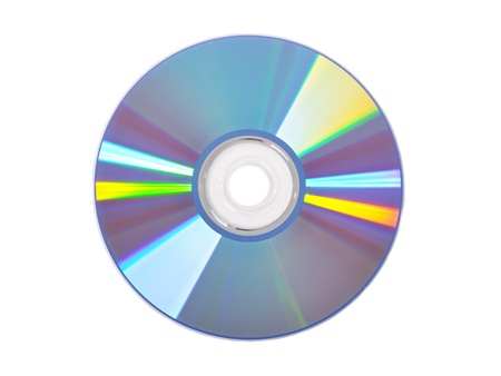 DVD disk isolated on white backgroundの写真素材
