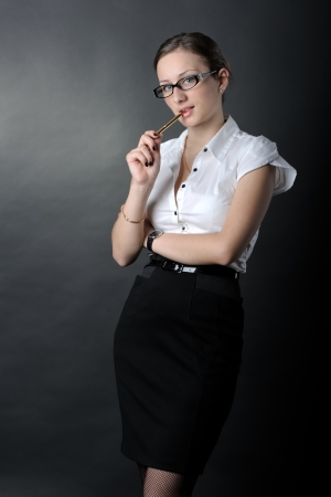 Portrait of sexy business womanの写真素材