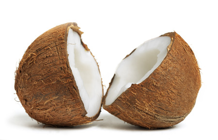 Coconut isolated on the white