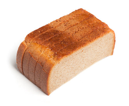 Loafs of bread isolated on white backgroundの写真素材