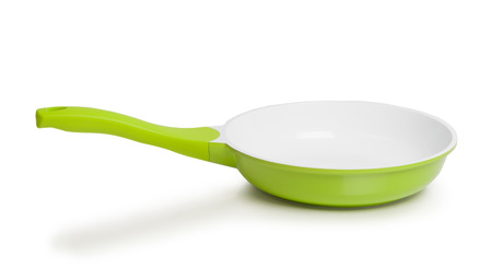 Frying pan isolated on white backgroundの写真素材