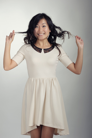 Portrait of young asiam womanの写真素材