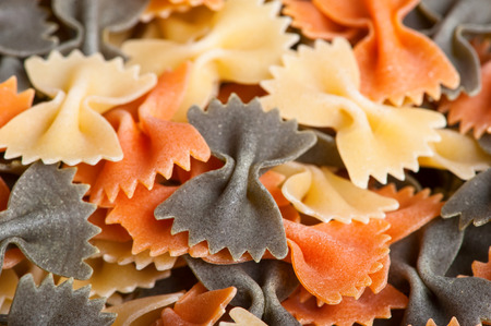 Colorful dry pasta backgroundの写真素材