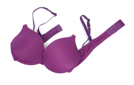 Female brassiere isolated on white backgroundの写真素材