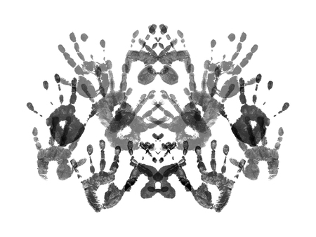 Sample of Rorshach test isolated on whiteの写真素材