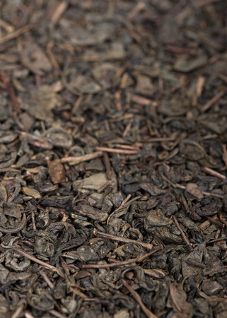 Dried tea leaves close up textureの写真素材