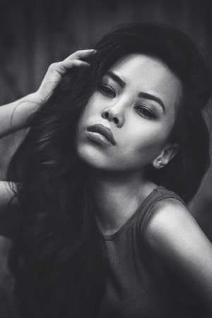 Portrait of beautiful asian girl indoors