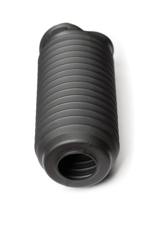 Car shock absorber protection rubber for dust and dirt isolated on whiteの写真素材