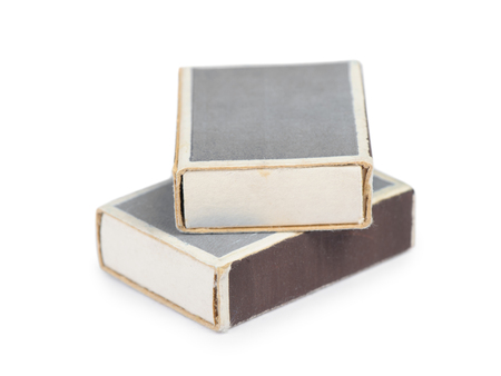 Group of matchboxes isolated on a white backgroundの写真素材